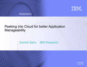 Peeking into Cloud for better Application Manageability