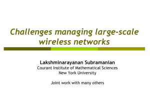 Challenges managing large-scale wireless networks