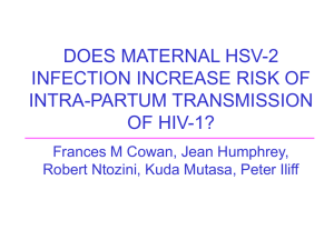 Does Maternal HSV-2 Infection Increase Risk of