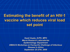 Estimating the Benefit of an HIV-1 Vaccine