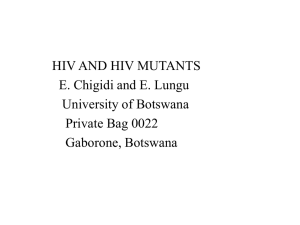 HIV and HIV Mutants