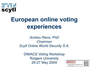 European online voting experiences