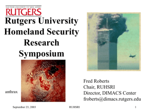 Rutgers University Homeland Security Research Symposium