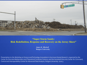 Super Storm Sandy: Risk Redefinition, Response and Recovery on the Jersey Shore