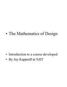The Mathematics of Design