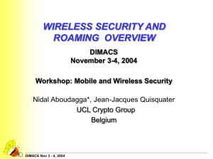 Wireless Security and Roaming Overview