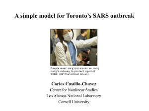 A Simple Model for Toronto's SARS Outbreak