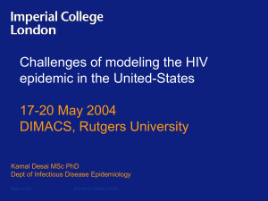 Challenges of modeling the HIV epidemic in the United-States