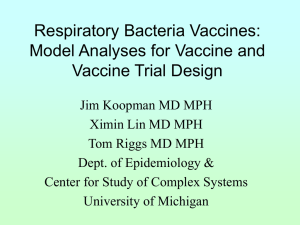 Respiratory Bacteria Vaccines: Model Analyses for Vaccine and Vaccine Trial Design