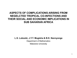 Aspects of Complications arising from neglected Tropical Co-infections and their Social and Economic Implications in Sub Saharan Africa