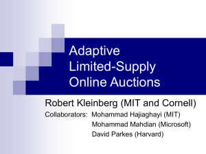 Adaptive Limited-Supply Online Auctions