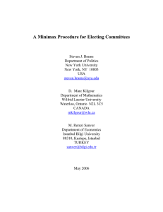 A Minimax Procedure for Electing Committees