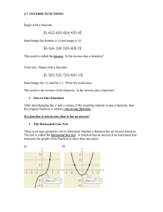 Math 1314 2.7 inverse functions Spring 2015.doc