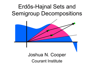 Erd s-Hajnal Sets and Semigroup Decompositions