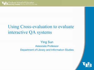 Using Cross-evaluation to evaluate interactive QA systems