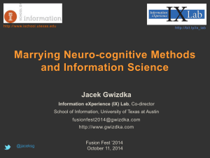 Marrying Neuro-cognitive Methods and Information Science