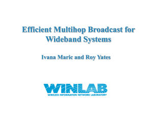 Efficient Multihop Broadcast for Wireband Systems