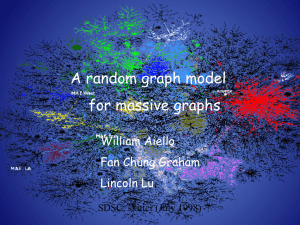 A random graph model for massive graphs William Aiello Fan Chung Graham