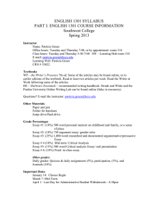 English 1301 Spring 2013 Syllabus - Green.doc