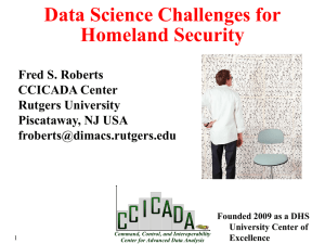 Data Science Challenges for Homeland Security