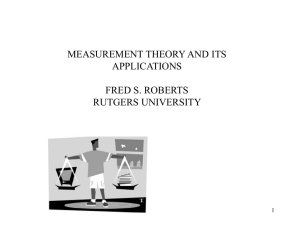 The Theory of Measurement and its Applications