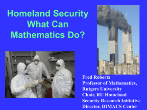 Homeland Security: What Can Mathematics Do?