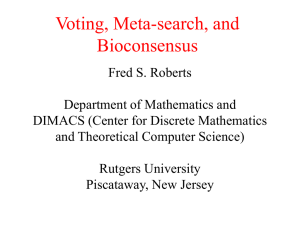 Voting, Metasearch, and Bioconsensus