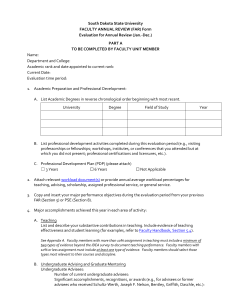 Faculty Annual Review Form (FAR)