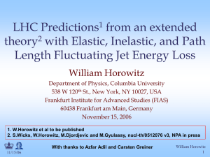 LHC Predictions from an extended theory with Elastic, Inelastic, and Path Length Fluctuating Jet Energy Loss