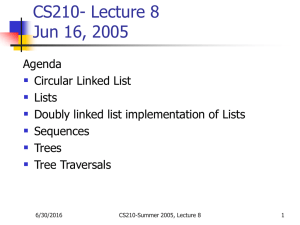 CS210- Lecture 8 Jun 16, 2005 