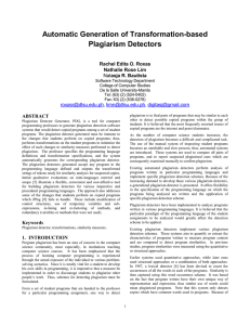 Automatic Generation of Transformation-based Plagiarism Detectors