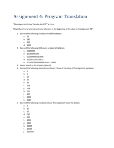 Assignment 4: Program Translation