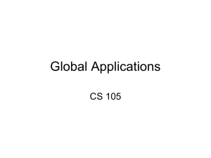 Slides of module 3:Global Applications