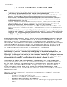 Assessment of dispositions