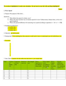 Wave Speed Lab