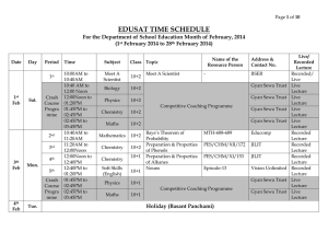 EDUSAT TIME SCHEDULE (1 February 2014 to 28