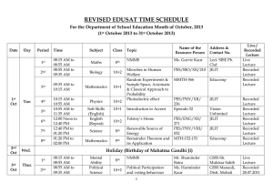 REVISED EDUSAT TIME SCHEDULE (1 October 2013 to 31