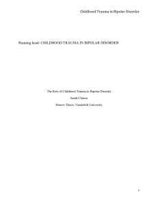 Childhood Trauma in Bipolar Disorder