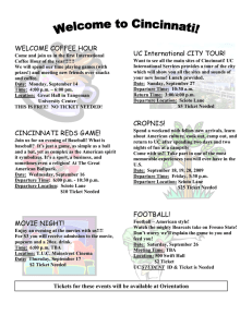 WELCOME COFFEE HOUR UC International CITY TOUR!