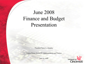 June 2008 Finance and Budget Presentation to the Board of Trustees, June 24, 2008