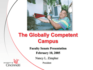 The Globally Competent Campus presentation to Faculty Senate