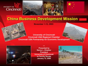 China Trip Presentation to Faculty Senate