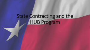 State Contracting and the HUB Program Slideshow