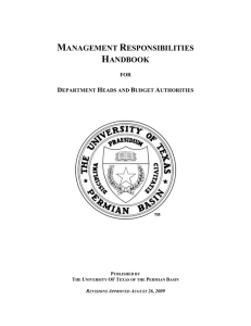 Management Responsibilities Handbook