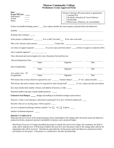 Grant Preliminary Approval Form