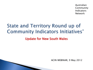 Update for New South Wales Australian Community Indicators
