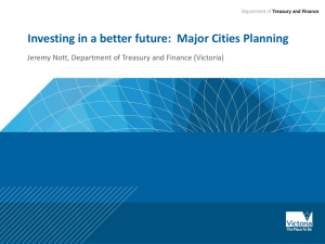 Investing in a better future:  Major Cities Planning