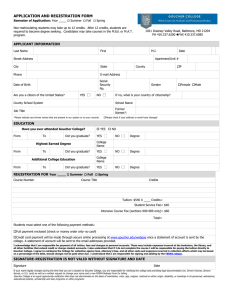 APPLICATION AND REGISTRATION FORM ____