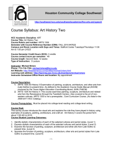 ARTS 1304 HCC ART HISTORY II SYLLABUS-Briere.doc