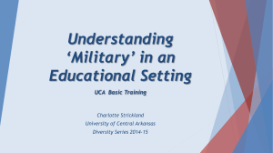Understanding ‘Military’ in an Educational Setting